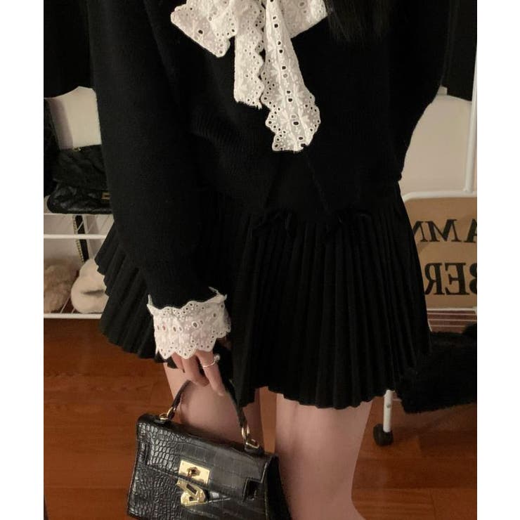 【SHOPLIST限定】フェイクウールリボンプリーツミニスカート ミニスカート … | kirakiraShop  | 詳細画像9 