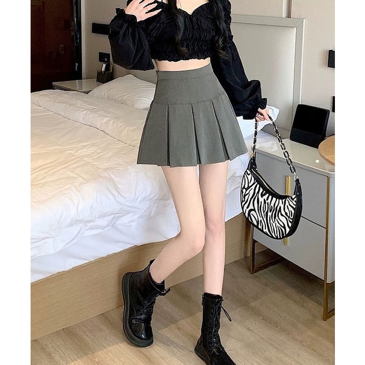 ツイルボックスプリーツミニスカート ミニスカート プリーツ