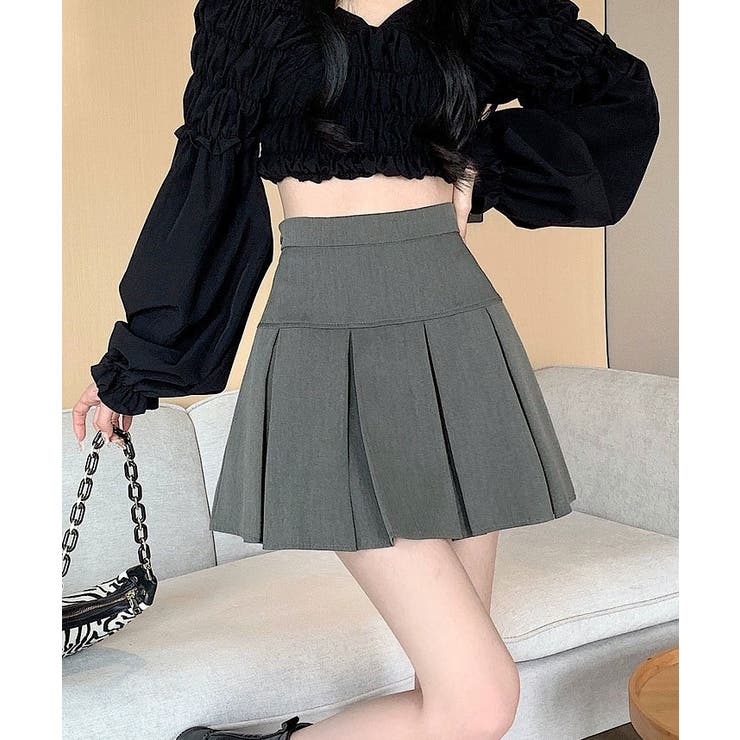 スカート Kirakira box pleats mini skirt ツイルボックスプリーツミニスカート ミニスカート プリーツ