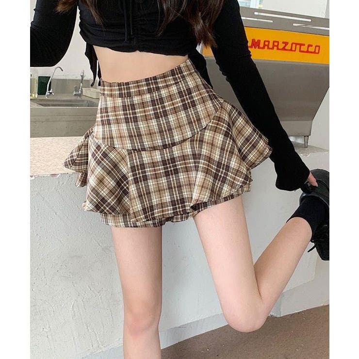ティアードペプラムキュロットパンツ ボトムス ショートパンツ