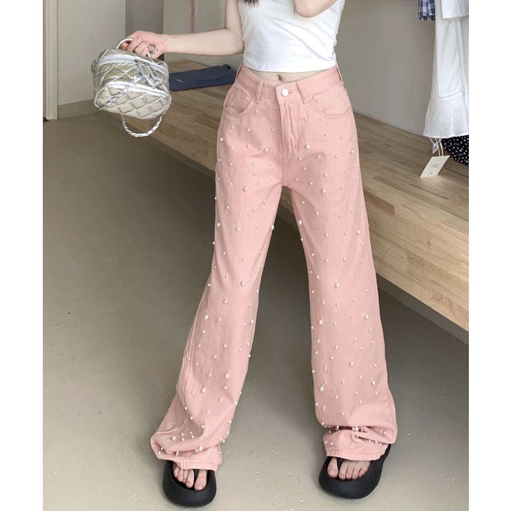 Dime ピンクデニム ストレート　スケーター Dime Classic Baggy Denim Pants / OVERDYED PINK (ダイム
