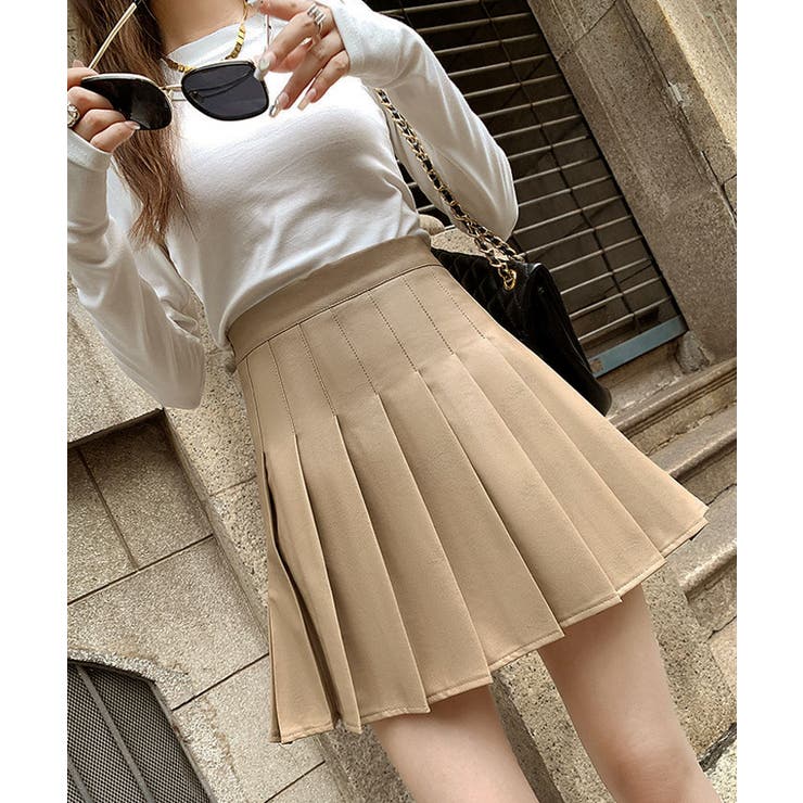 NO DRESS★ローウエスト プリーツ サテン ミニスカート NO DRESS☆ローウエスト プリーツ サテン ミニスカート ボトムス