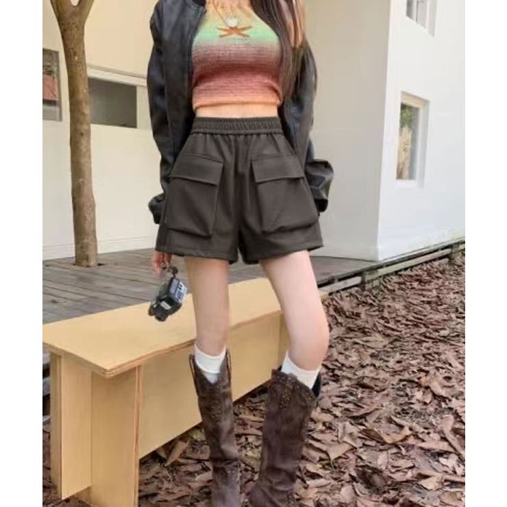 フロントポケットフェイクレザーショートパンツ2サイズ ボトムス フェイクレザー | kirakiraShop  | 詳細画像11 