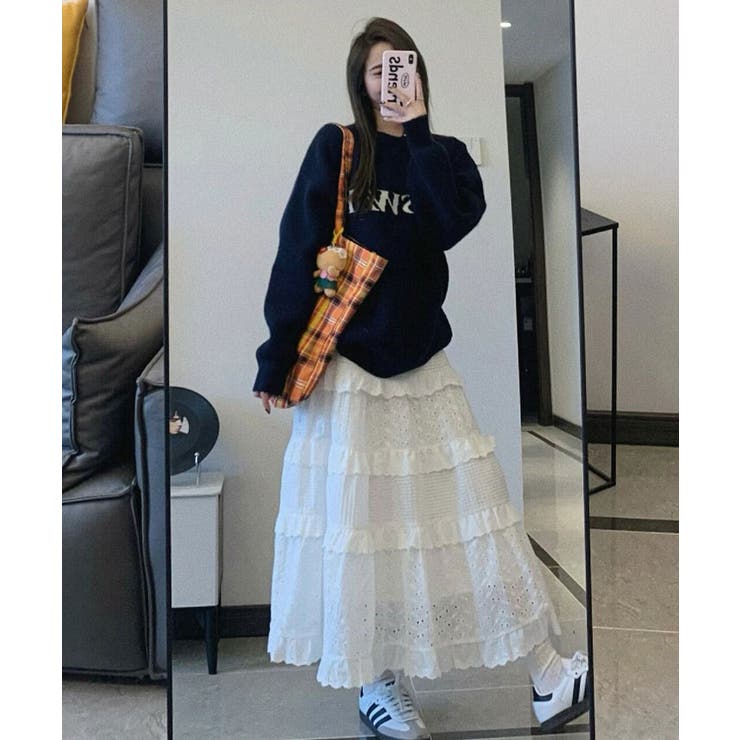 【SHOPLIST限定】ロゴクルーネックニットプルオーバー トップス ニット | kirakiraShop  | 詳細画像15 