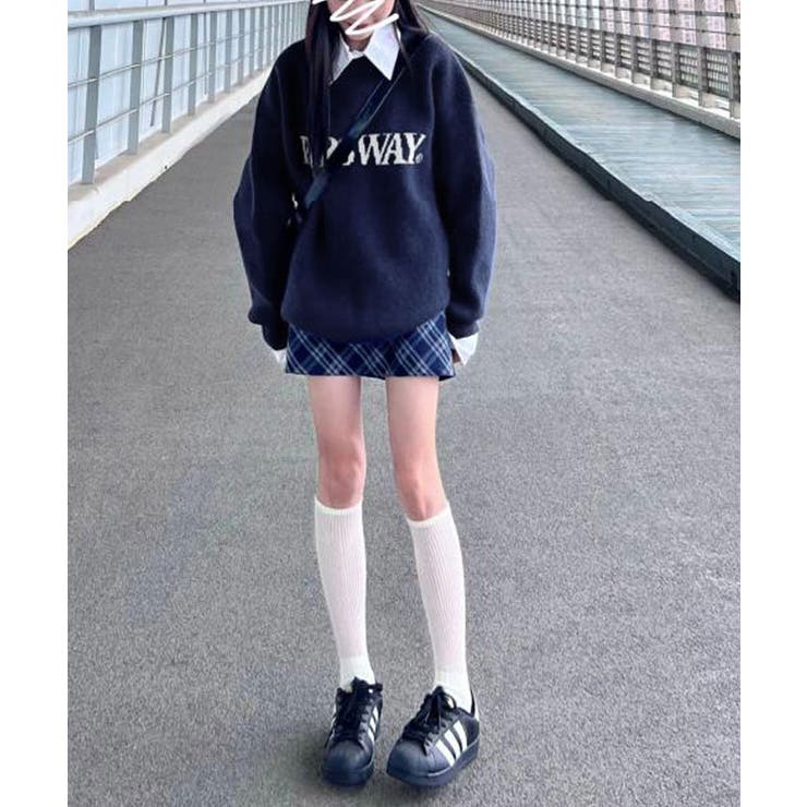 【SHOPLIST限定】ロゴクルーネックニットプルオーバー トップス ニット | kirakiraShop  | 詳細画像21 