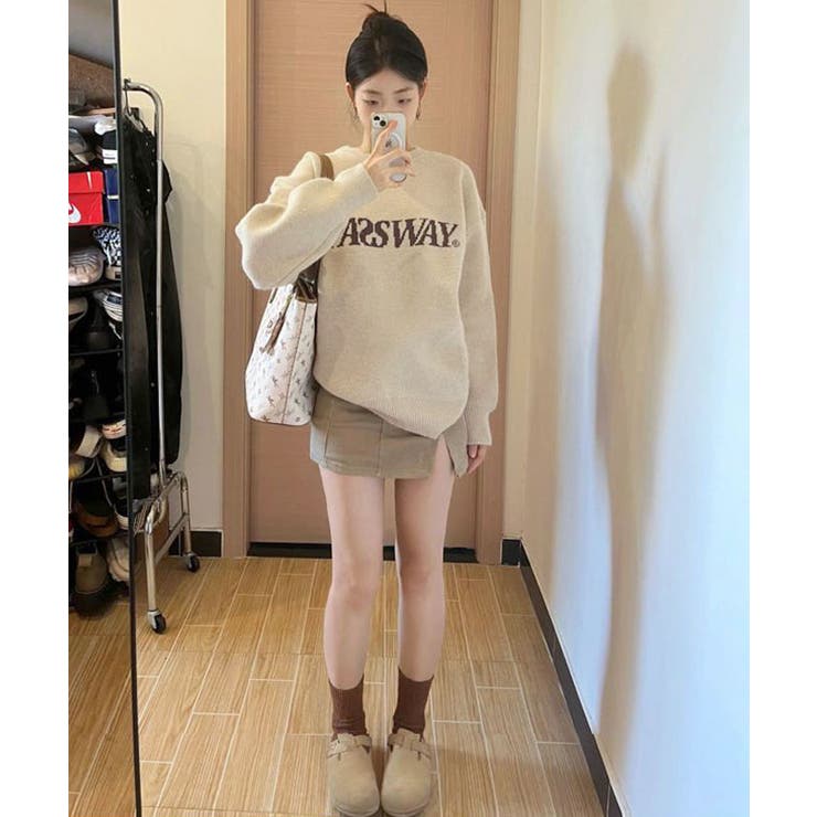 【SHOPLIST限定】ロゴクルーネックニットプルオーバー トップス ニット | kirakiraShop  | 詳細画像10 