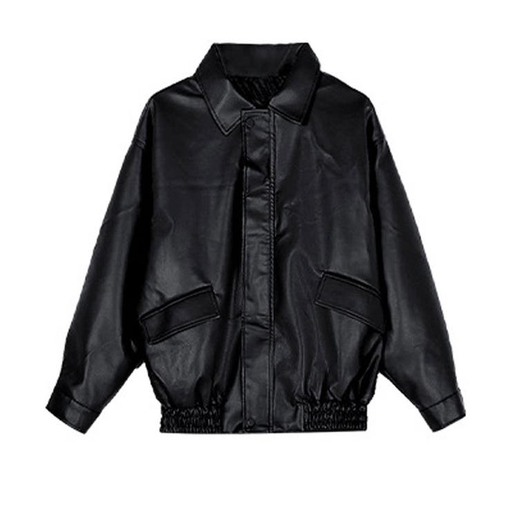 シルエット良 90s OAKWOOD レザージャケット ブラック