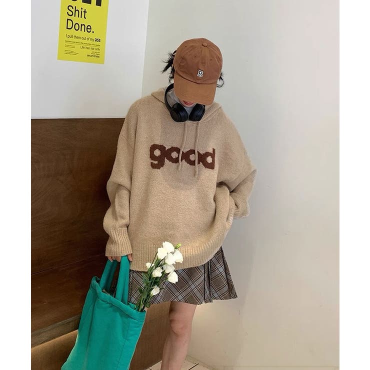 ビッグロゴニットフーディートップス トップス ニット | kirakiraShop  | 詳細画像11 