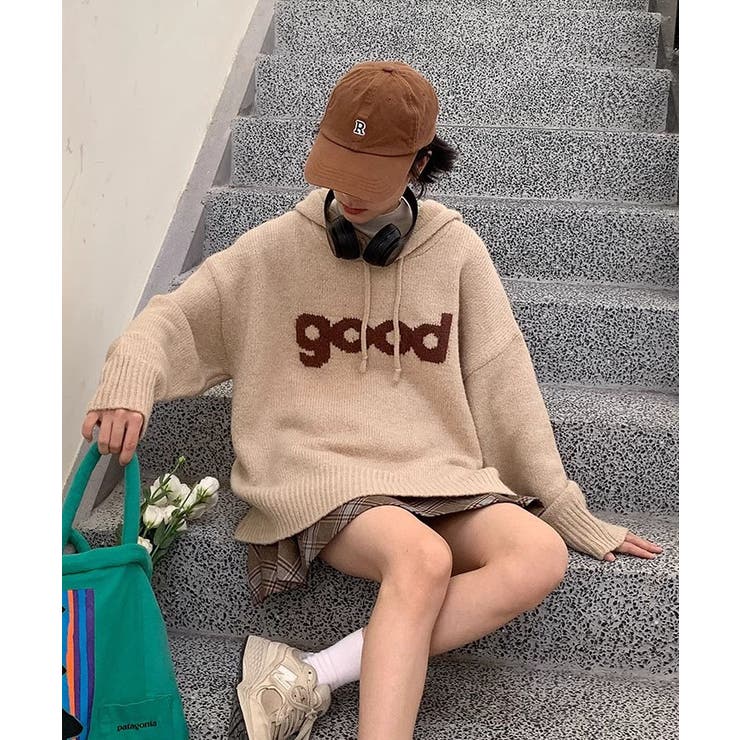 ビッグロゴニットフーディートップス トップス ニット | kirakiraShop  | 詳細画像14 