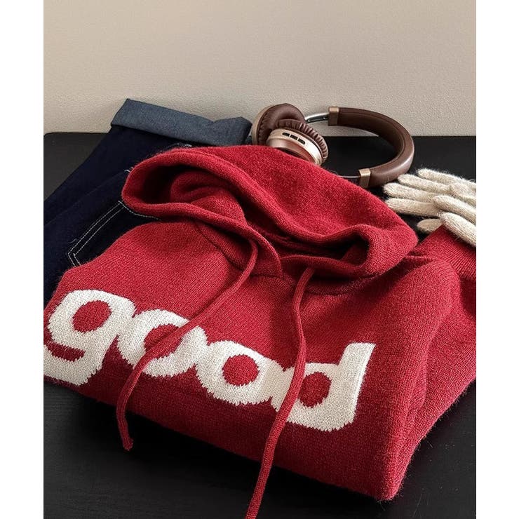 ビッグロゴニットフーディートップス トップス ニット | kirakiraShop  | 詳細画像15 