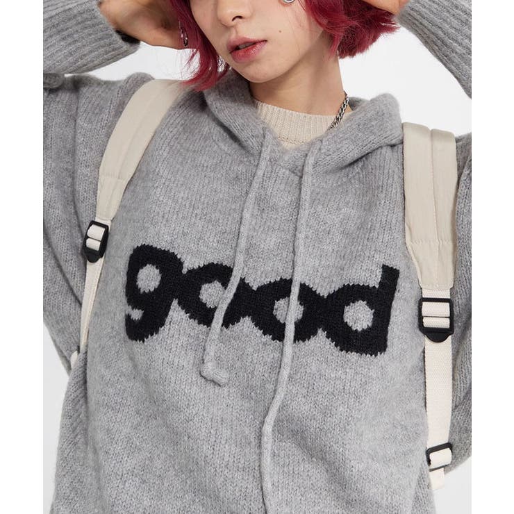 ビッグロゴニットフーディートップス トップス ニット | kirakiraShop  | 詳細画像8 