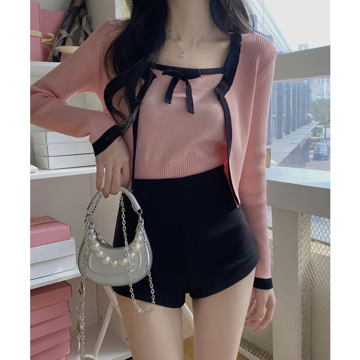 バイカラーニットアンサンブル トップス アンサンブル | kirakiraShop  | 詳細画像11 