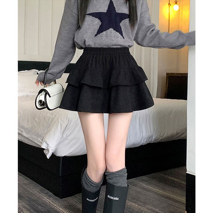 コーデュロイフリルミニスカート 3サイズ ミニスカート[品番