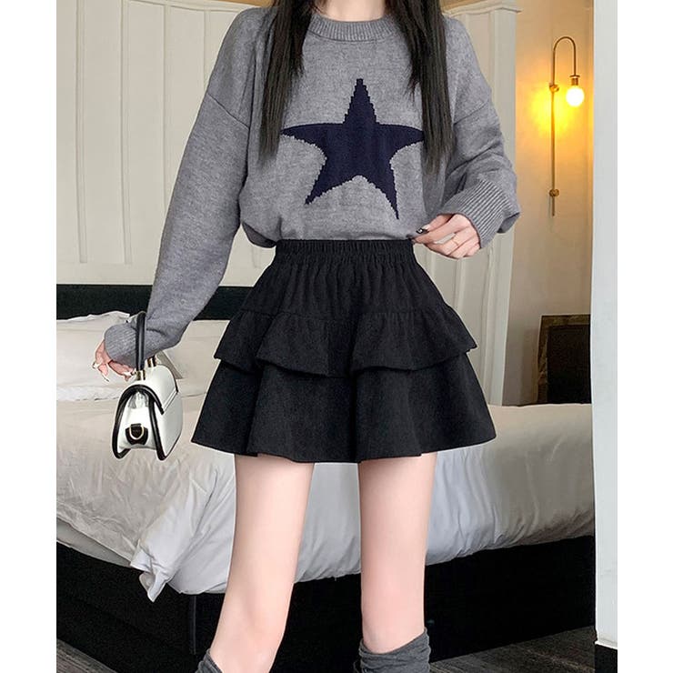 コーデュロイフリルミニスカート 3サイズ ミニスカート[品番 コーデュロイフリルミニスカート 3サイズ ミニスカート[品番