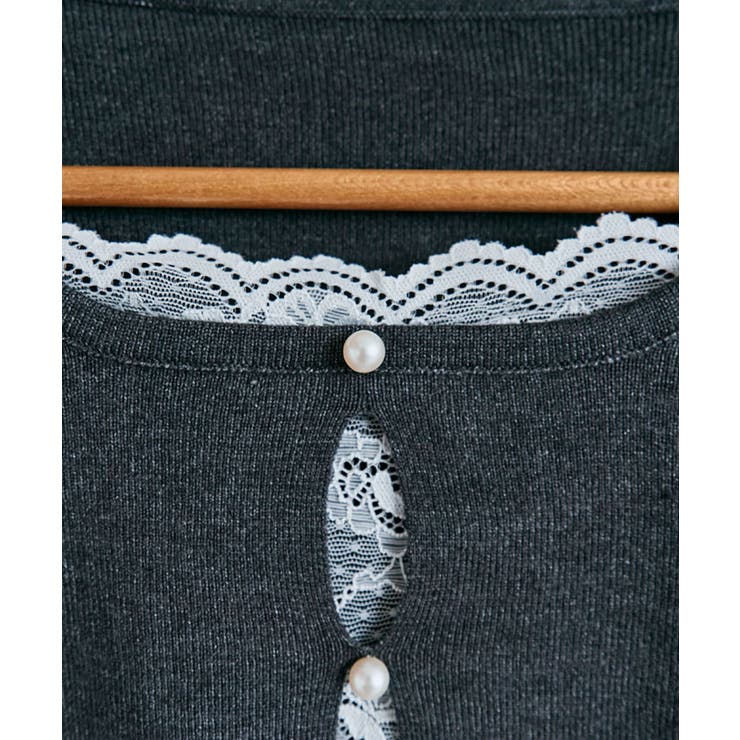パールボタンレイヤード風ドッキングニットソー ニットトップス ニットソー | kirakiraShop  | 詳細画像22 