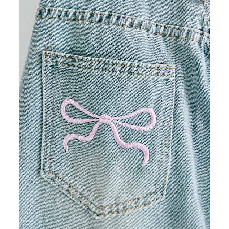 リボン刺繍ハイウエストライトブルーデニム ボトムス デニム | kirakiraShop  | 詳細画像22 