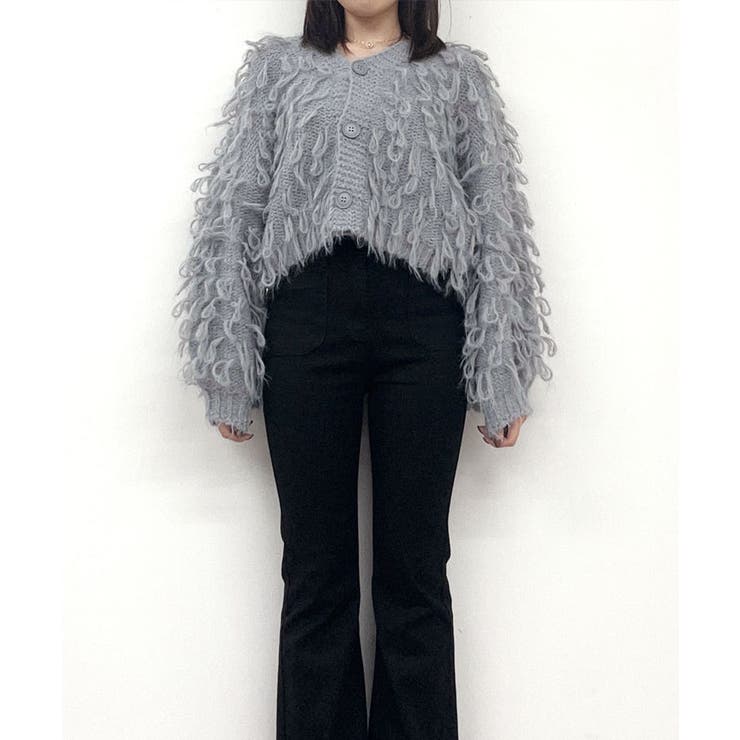 ループヤーンボリュームニットカーディガン トップス カーディガン | kirakiraShop  | 詳細画像5 