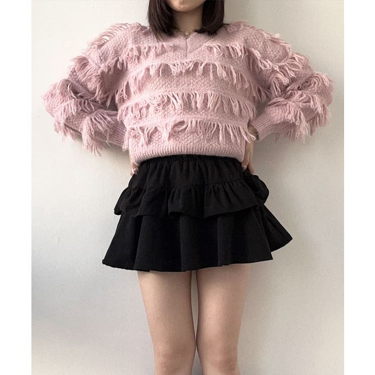 ループヤーンシャギーVネックニットトップス トップス ニット | kirakiraShop  | 詳細画像23 