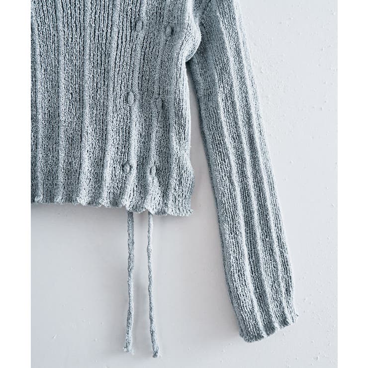 ワンショルダーロングスリーブニットアンサンブル トップス モールニット | kirakiraShop  | 詳細画像25 