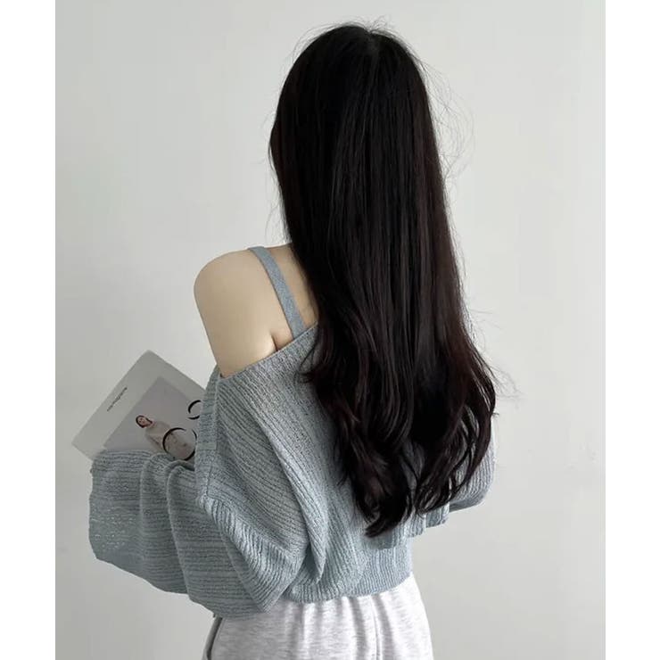 ワンショルダーロングスリーブニットアンサンブル トップス モールニット | kirakiraShop  | 詳細画像19 