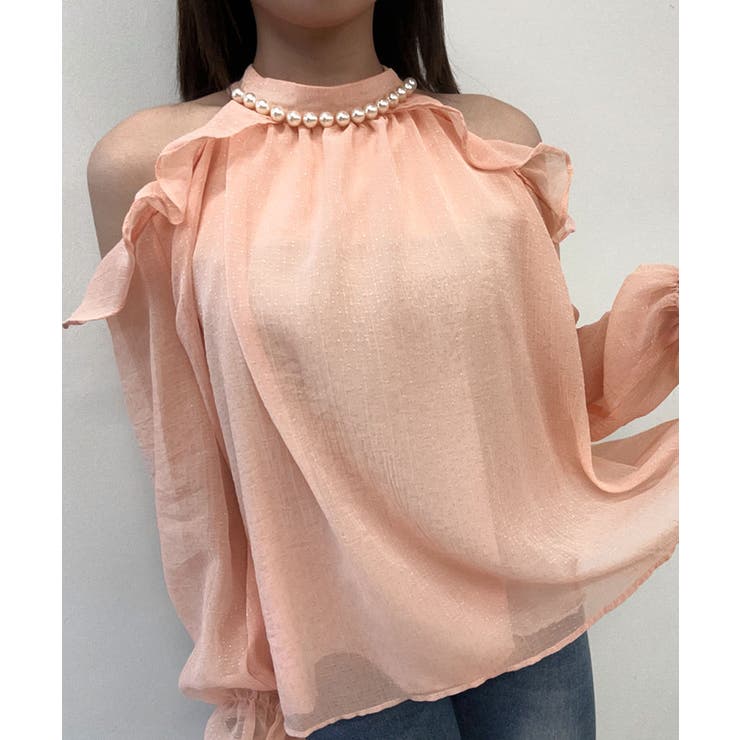 シフォンオフショルダーブラウス | ファッション通販サイト NUGU