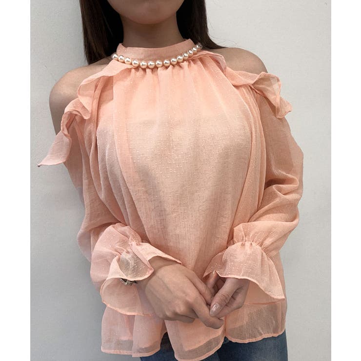 シフォンホルターネックパールブラウス トップス ブラウス | kirakiraShop  | 詳細画像19 
