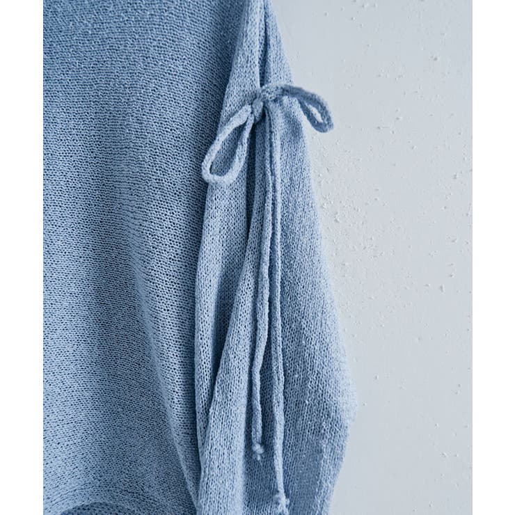 リボンドロップショルダーシースルーニット トップス 長袖 | kirakiraShop  | 詳細画像21 