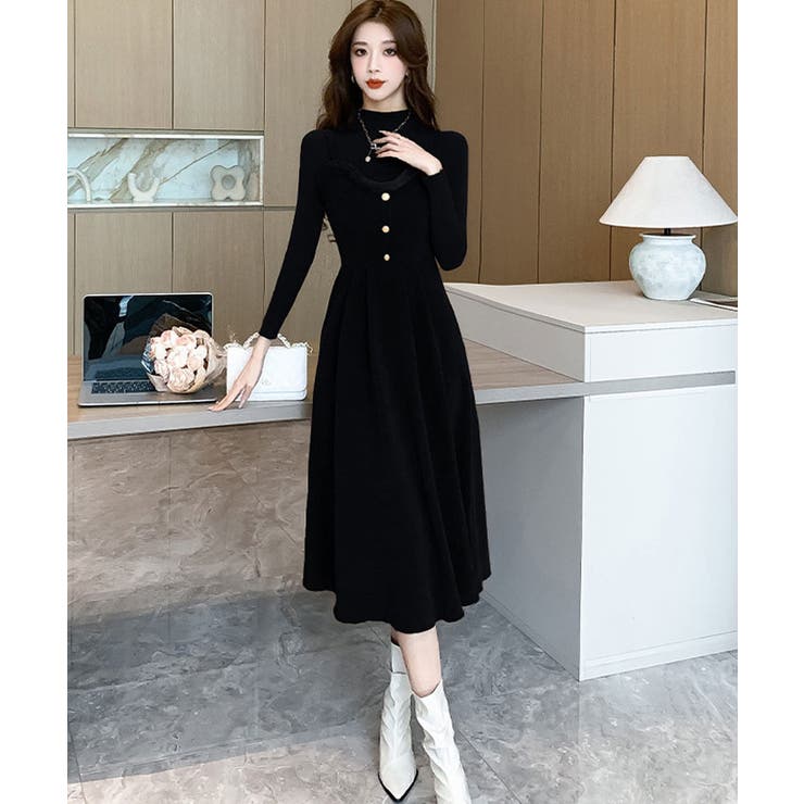 楽天市場】めんどくさがり屋さん必見!! ワンピース ロング フロントジッパー シャツ ウエストゴム ボーダーライン フレア フロントスリット 長袖  シャツワンピース【orubia オルビア】 : ワンピース セットアップ orubia