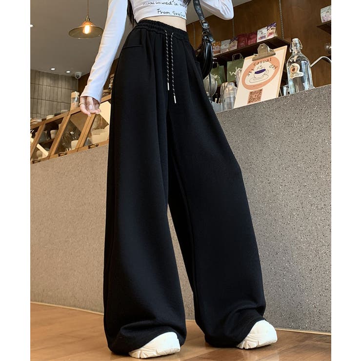 微起毛スウェットワイドパンツ ボトムス ワークパンツ | kirakiraShop  | 詳細画像4 