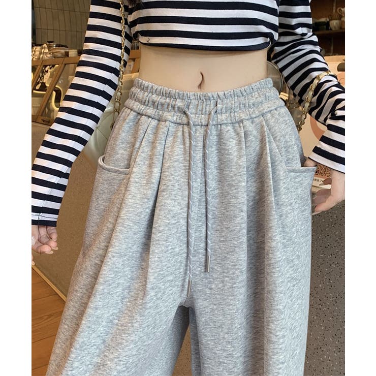 微起毛スウェットワイドパンツ ボトムス ワークパンツ | kirakiraShop  | 詳細画像27 