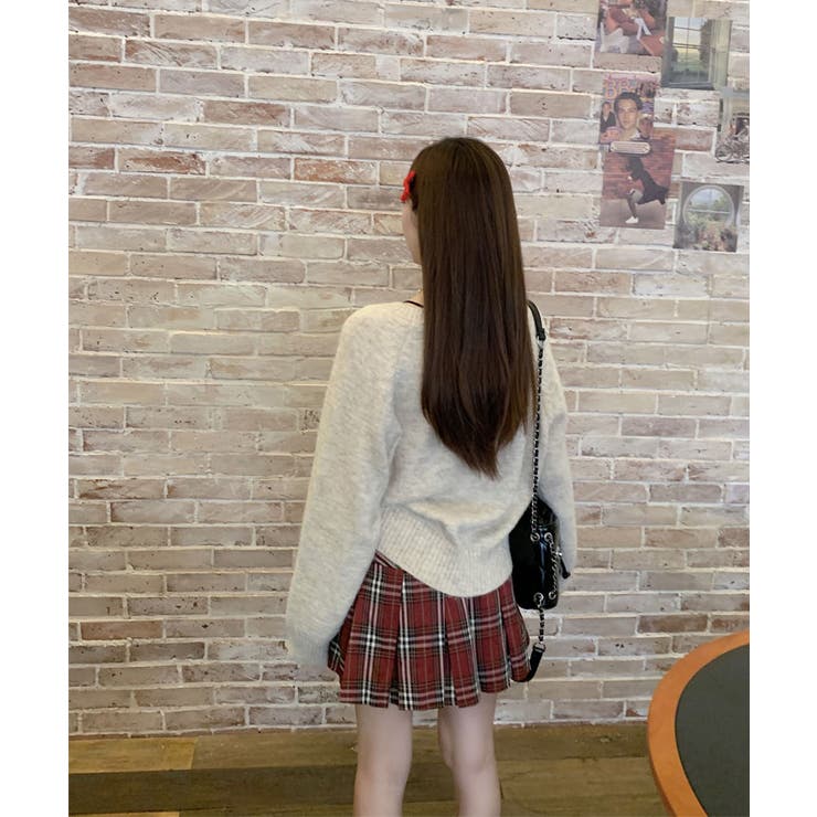 フロントリボンデザインニット 4色 トップス | kirakiraShop  | 詳細画像6 