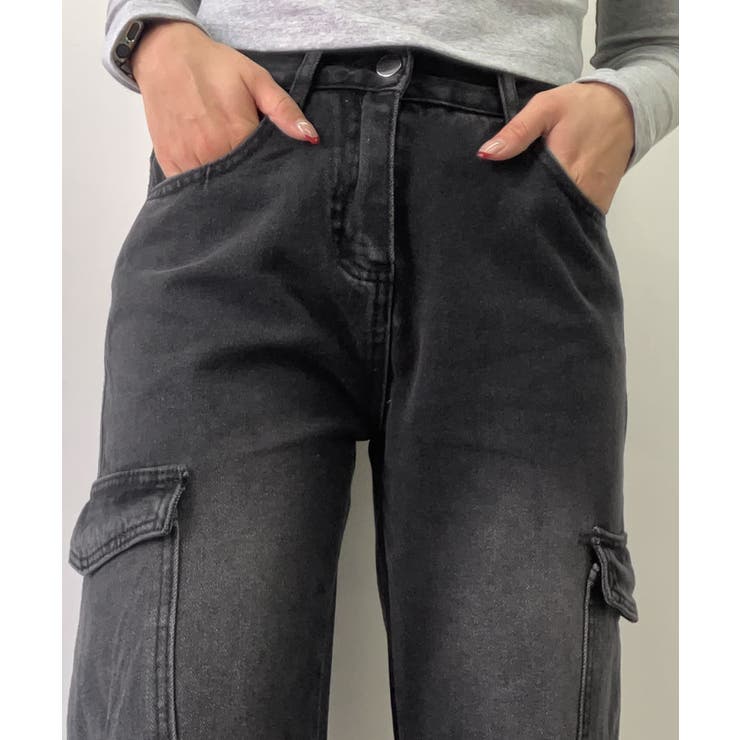 ルーズワイドデニムカーゴパンツ 3サイズ ボトムス[品番：IK000008007]｜kirakiraShop  （キラキラショップ）のレディースファッション通販｜SHOPLIST（ショップリスト）