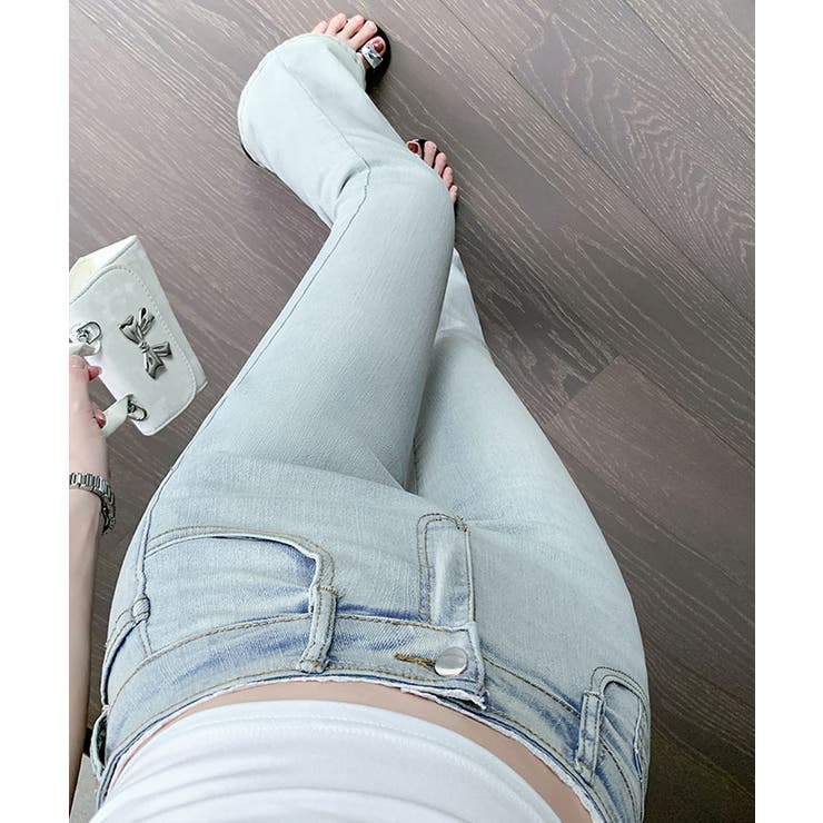 レース付きストレッチデニム 3サイズ ボトムス | kirakiraShop  | 詳細画像3 