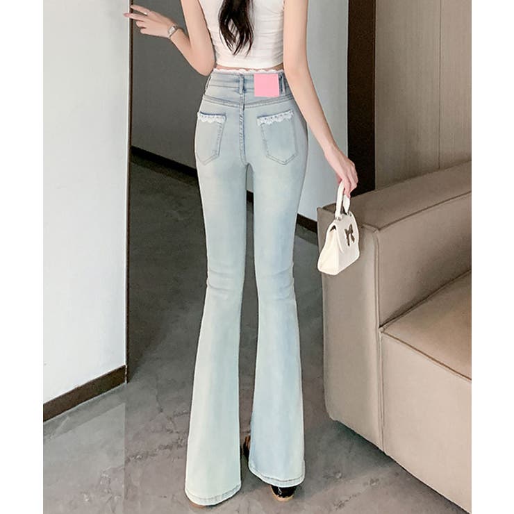 レース付きストレッチデニム 3サイズ ボトムス | kirakiraShop  | 詳細画像5 