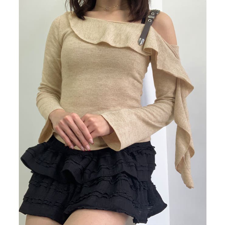 肩ベルトオフショルダーニットトップス トップス 長袖[品番：IK000008005]｜kirakiraShop  （キラキラショップ）のレディースファッション通販｜SHOPLIST（ショップリスト）