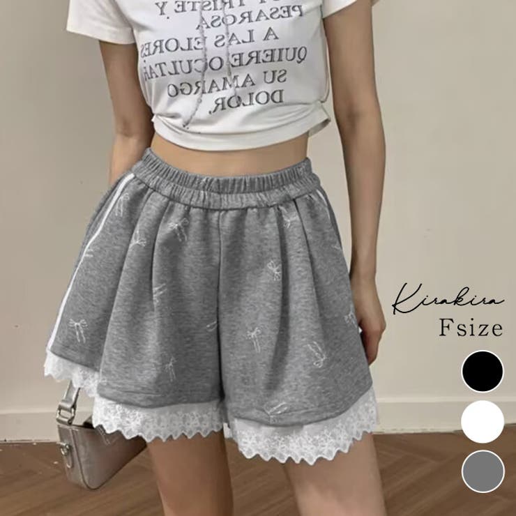 サイドラインフレアショートパンツ ボトムス パンツ[品番