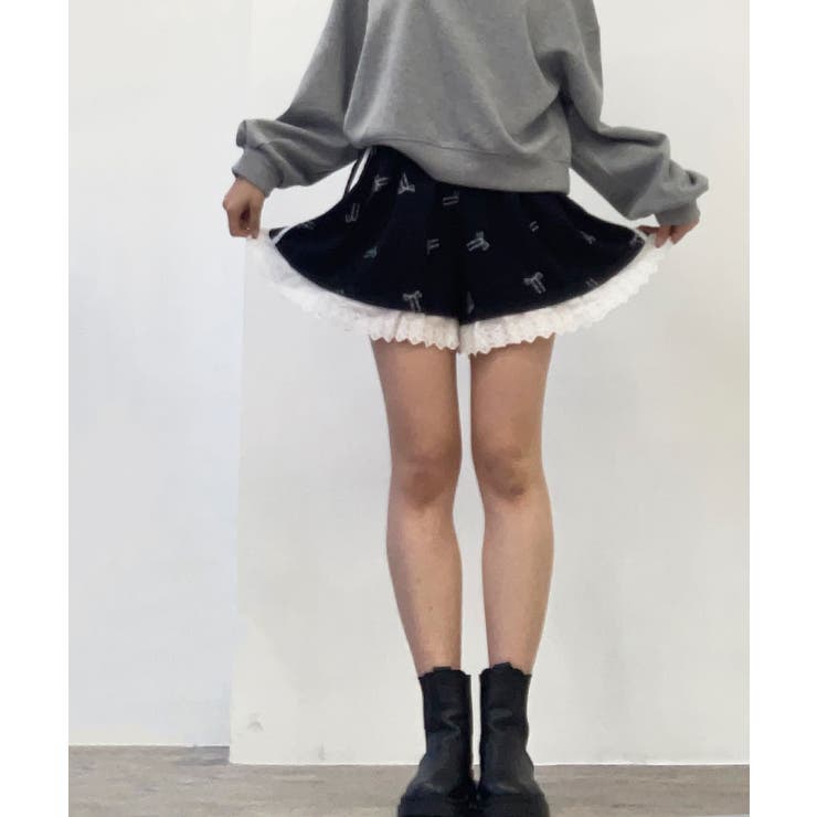 サイドラインフレアショートパンツ ボトムス パンツ[品番 サイドラインフレアショートパンツ ボトムス パンツ[品番