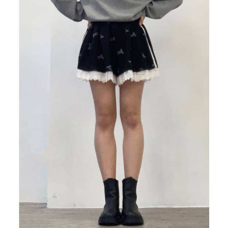 サイドラインフレアショートパンツ ボトムス パンツ[品番 サイドラインフレアショートパンツ ボトムス パンツ[品番