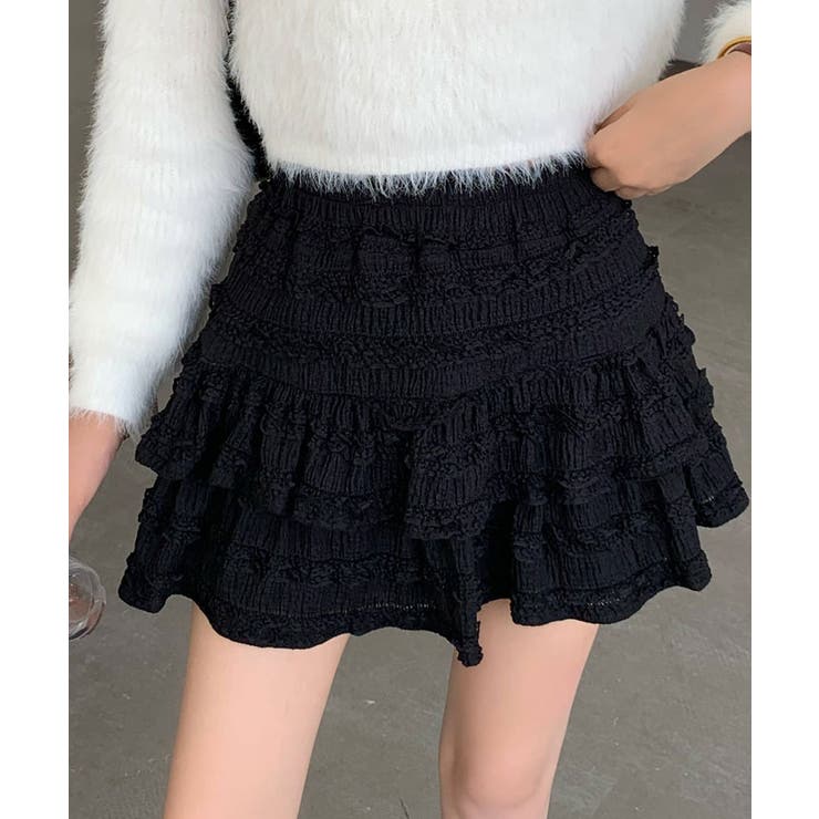 レースティアードミニスカート ミニスカート フリルスカート | kirakiraShop  | 詳細画像3 