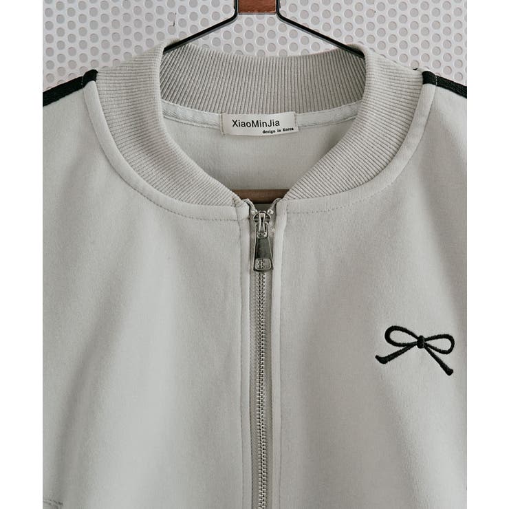 リボン刺繍トラックジャケット トップス アウター | kirakiraShop  | 詳細画像11 