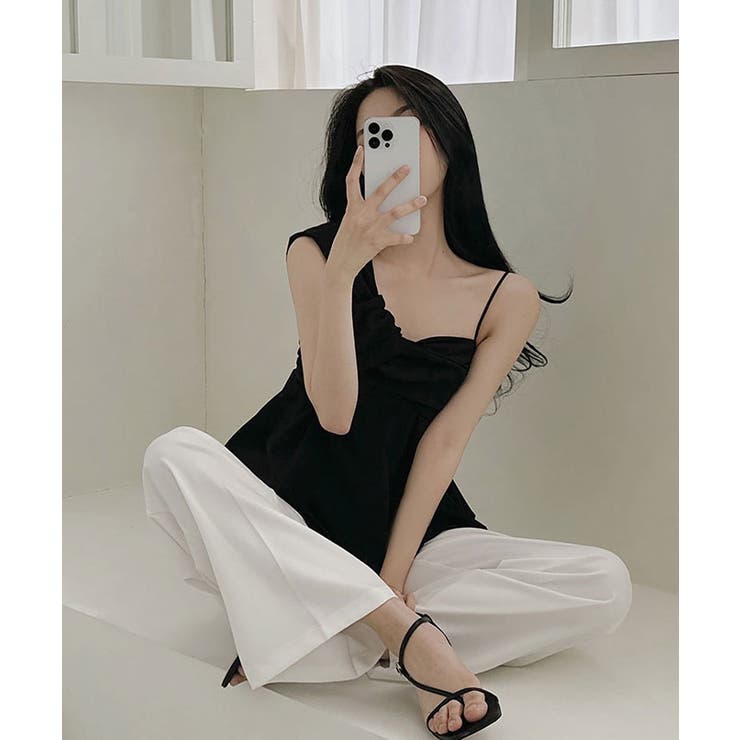 アシンメトリーツイストキャミビスチェ トップス キャミソール | kirakiraShop  | 詳細画像3 