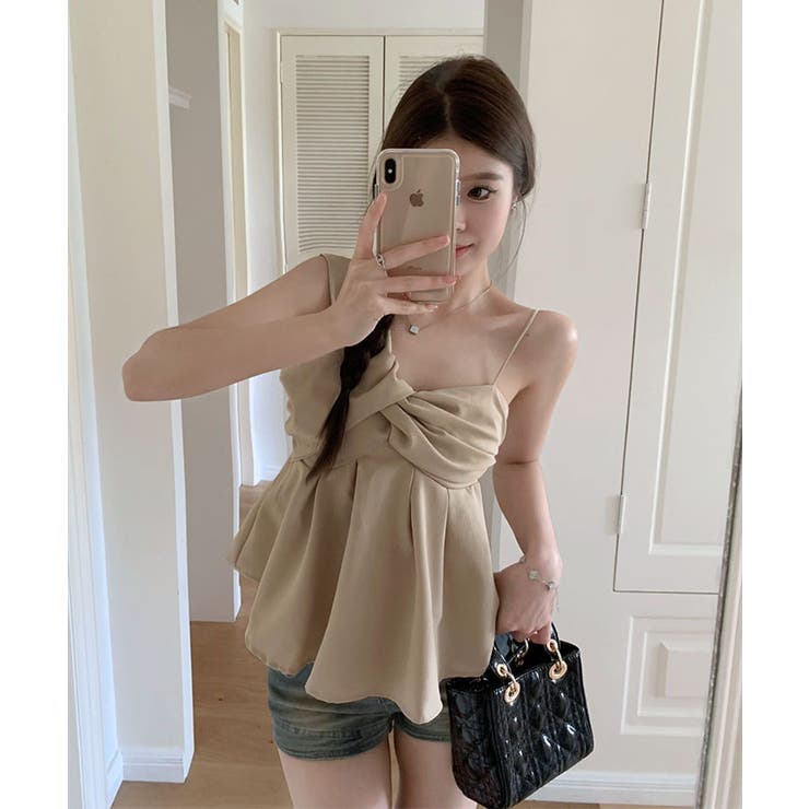 アシンメトリーツイストキャミビスチェ トップス キャミソール | kirakiraShop  | 詳細画像25 