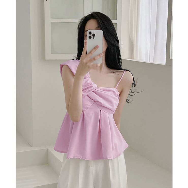 アシンメトリーツイストキャミビスチェ トップス キャミソール | kirakiraShop  | 詳細画像32 