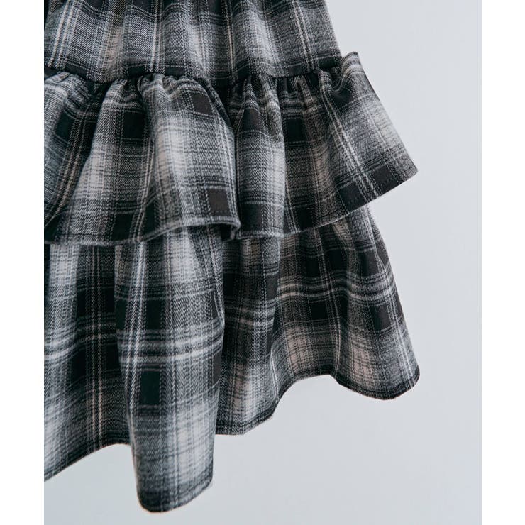 チェック柄ティアードミニスカート ミニスカート フレアスカート | kirakiraShop  | 詳細画像37 