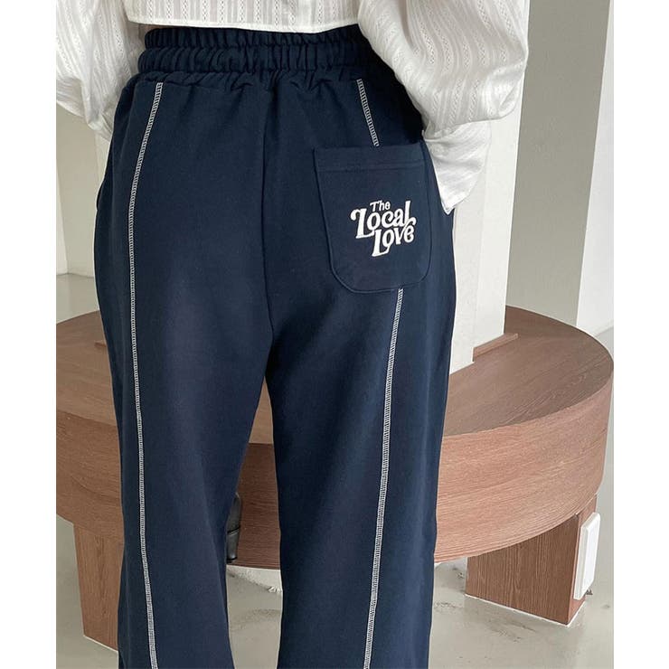 ネイビー | バックロゴスウェットパンツ ボトムス ワークパンツ | kirakiraShop 