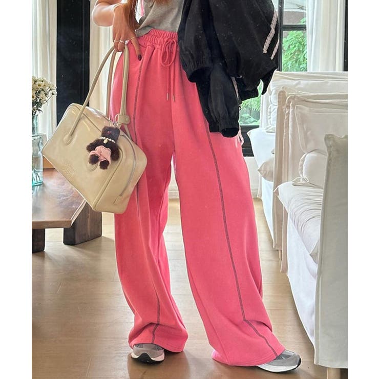 ピンク | バックロゴスウェットパンツ ボトムス ワークパンツ | kirakiraShop 