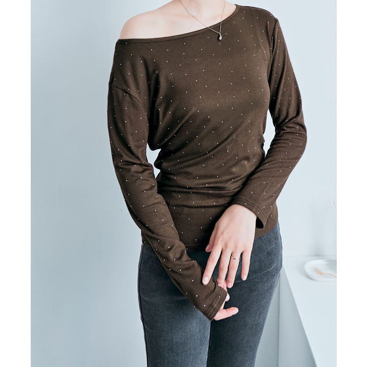 ワンショルダービジュートップス トップス カットソー | kirakiraShop  | 詳細画像17 