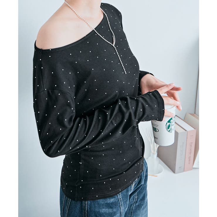 ワンショルダービジュートップス トップス カットソー | kirakiraShop  | 詳細画像8 