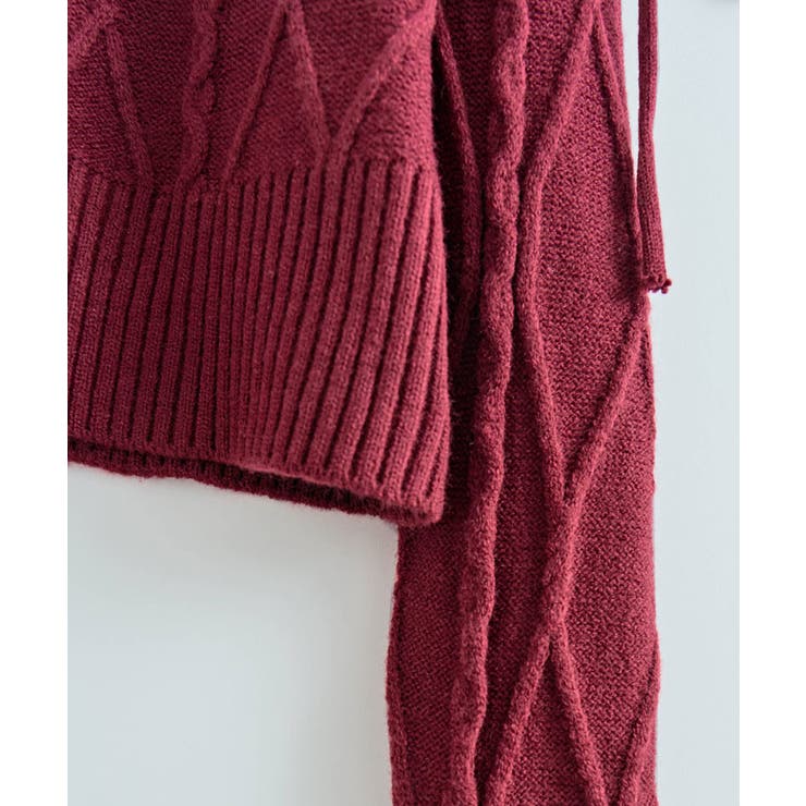 オープンショルダーリボンニットトップス トップス ニット | kirakiraShop  | 詳細画像16 