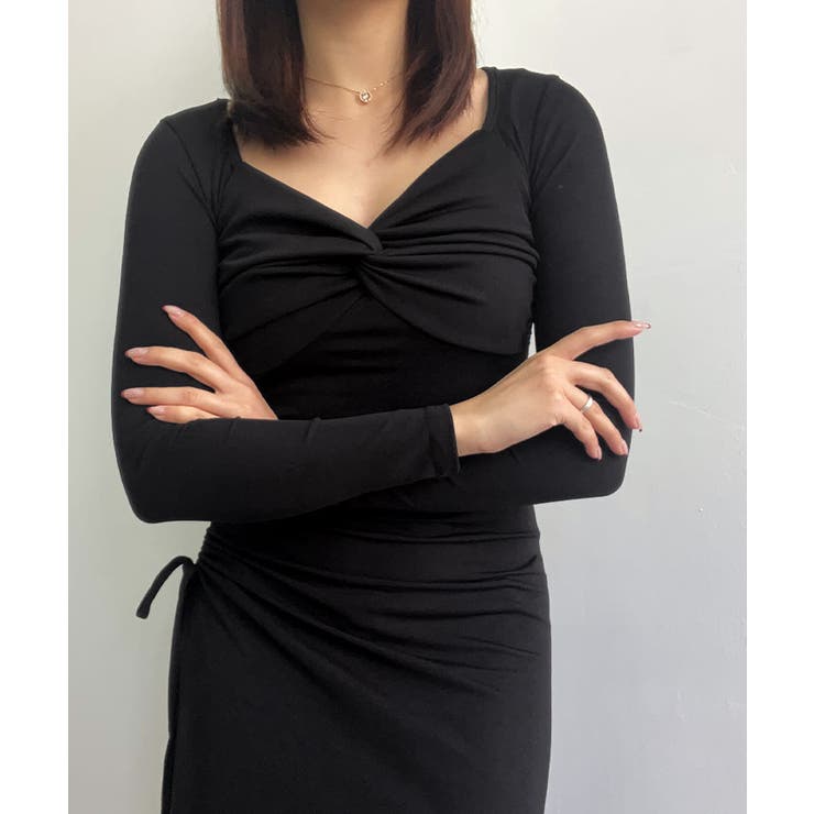 サイドドローストリングワンピース ロングワンピース マキシワンピ | kirakiraShop  | 詳細画像9 